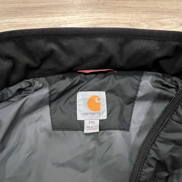 Carhartt Jacket Mens 2XL Black Puffer Gilliam Rain Defender Quilted Workwear - Picture 5 of 8
